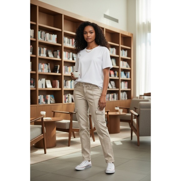 White House Black Market Denim - White House Black Market Blanc Slim Ankle Cargo Pant - Size 2R NWOT